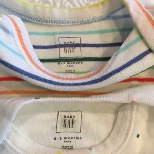 Old Navy, set of white onesies. 0-3 months